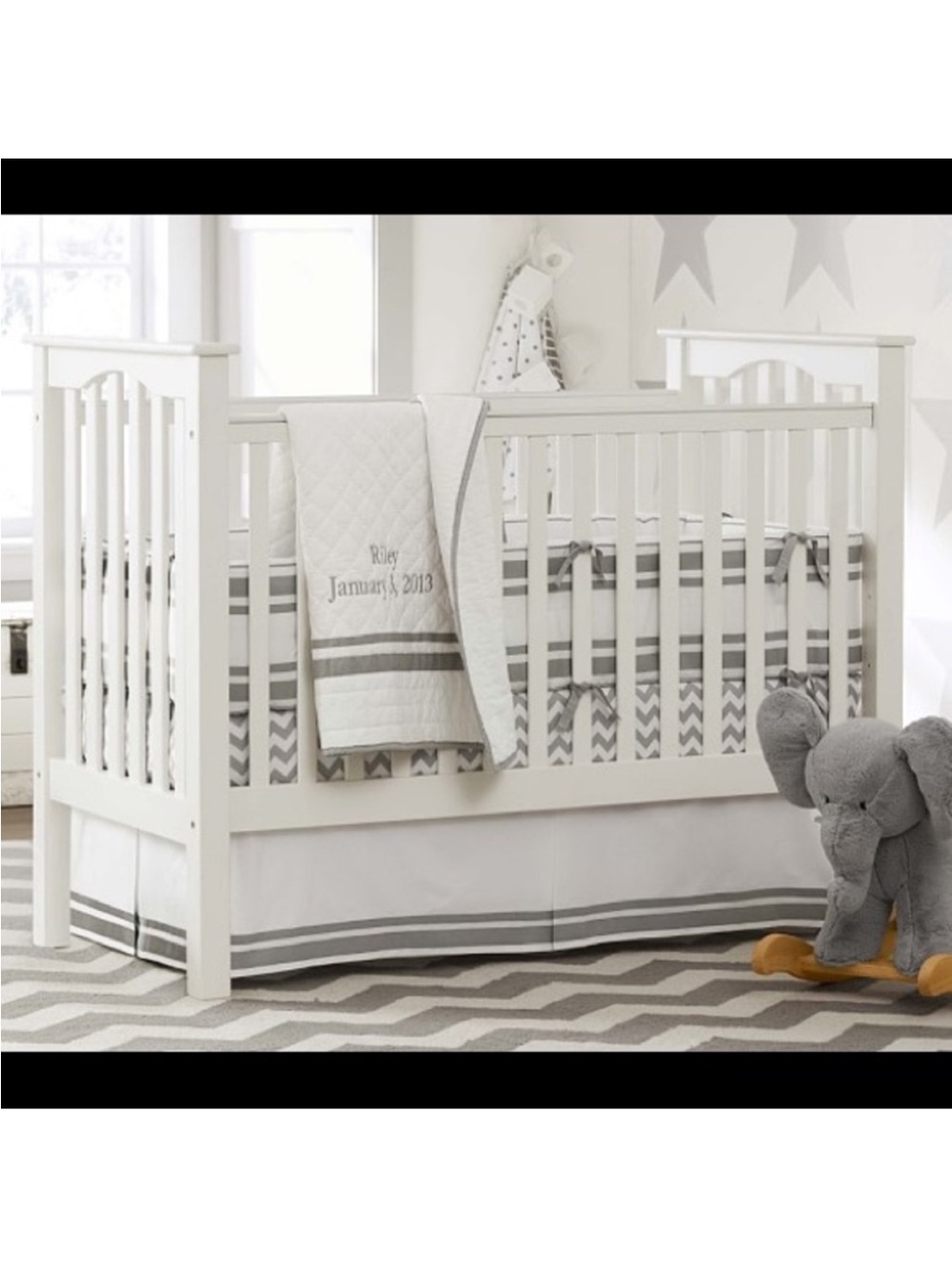 Pottery Barn Kids crib skirt